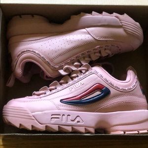 Pink fila sneakers